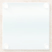 ビーチアクアブルーグラデーション ガラスコースター (裏面)