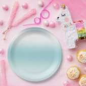 ビーチアクアブルーグラデーション ペーパープレート (パーティー)