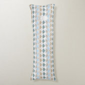 ビーチアクアブルーホワイトマーブルパステルマーメイドはかりで測 ボディピロー (正面縦)