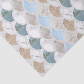 ビーチアクアブルーホワイトマーブルパステルマーメイドはかりで測 薄葉紙 (詳細)