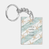 ビーチアクアミントスターフィッシュストライプズ キーホルダー (正面左)