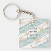 ビーチアクアミントスターフィッシュストライプズ キーホルダー (正面)