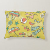 ビーチアクセサリ。シームレスパターン アクセントクッション (裏面)