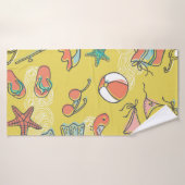 ビーチアクセサリ。シームレスパターン バスタオル (バスタオル)