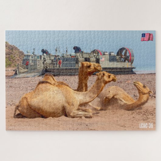 ビーチアサルト – LCAC 36 (20x30インチ) ジグソーパズル (横)