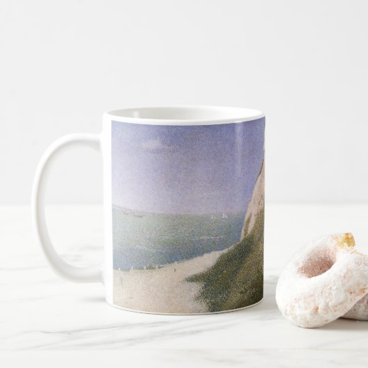 ビーチアットオンフルールbyジョルジュ・シュラット,ヴィンテージ・アート コーヒーマグカップ (ドーナツ)