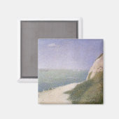 ビーチアットオンフルールbyジョルジュ・シュラット,ヴィンテージ・アート マグネット (正面/裏面)