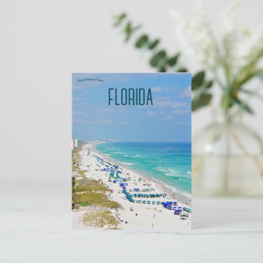 ビーチアットデスティンフロリダUSA ポストカード (スタンド正面)