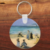 ビーチアットブーローンバイエドワードマネ，ヴィンテージアート キーホルダー (正面)