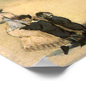 ビーチアットブーローンバイエドワードマネ，ヴィンテージアート ポスター (角)