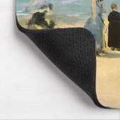 ビーチアットブーローンバイエドワードマネ，ヴィンテージアート マウスパッド (コーナー)