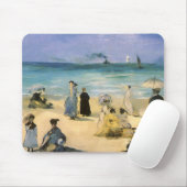 ビーチアットブーローンバイエドワードマネ，ヴィンテージアート マウスパッド (マウス)