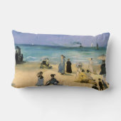 ビーチアットブーローンバイエドワードマネ，ヴィンテージアート ランバークッション (裏面)