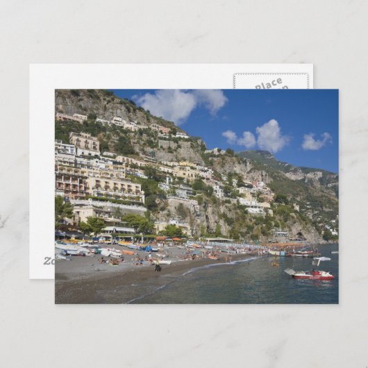 ビーチアットポジターノ,カンパニア,イタリア ポストカード (正面/裏面)