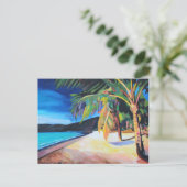 ビーチアットマゲンズベイセントトーマス米ヴァージン諸島 ポストカード (スタンド正面)