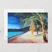 ビーチアットマゲンズベイセントトーマス米ヴァージン諸島 ポストカード (正面/裏面)