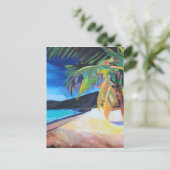 ビーチアットマゲンズベイセントトーマス米ヴァージン諸島 ポストカード (スタンド正面)