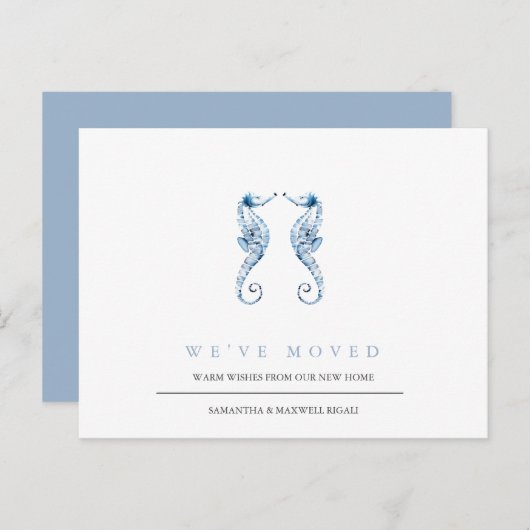 ビーチアドレスの変更ダスティブルーシーホース ポストカード (正面/裏面)