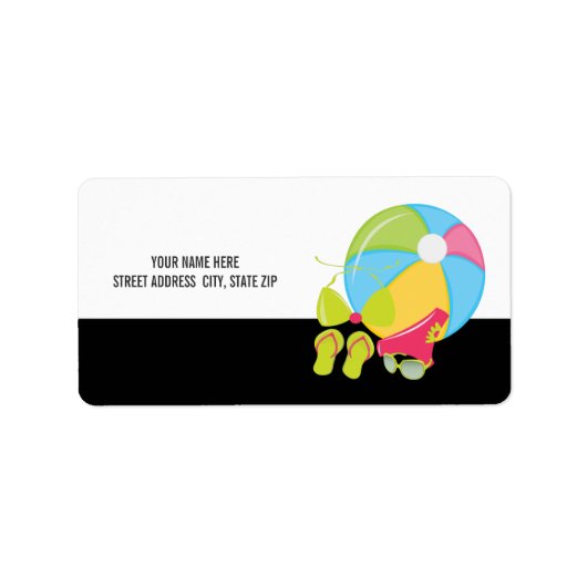 ビーチアドレスの宛名ラベル ラベル (正面)