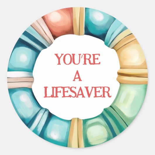 ビーチアホ航海のイボーイズ誕生日招待状 ラウンドシール (正面)