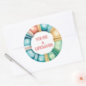 ビーチアホ航海のイボーイズ誕生日招待状 ラウンドシール (封筒)