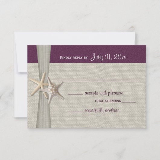 ビーチアモーレナス応答カード 出欠カード (正面)