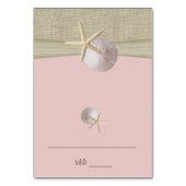 ビーチアモーレピンクのシーティングカード テーブルナンバー (正面)