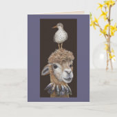 ビーチアルパカカード カード (黄色い花)