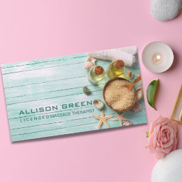 ビーチアロマセラピーマッサージセラピストスパサロン 名刺