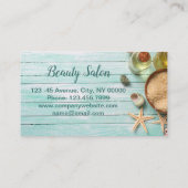 ビーチアロマセラピーマッサージセラピストスパサロン 名刺 (裏面)