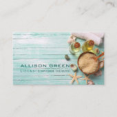 ビーチアロマセラピーマッサージセラピストスパサロン 名刺 (正面)