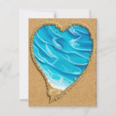 ビーチアンドサンドハートブランチ&バブリー招待状 招待状 (裏面)