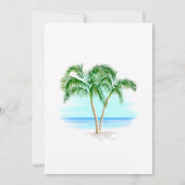 ビーチアンドパームツリーズ結婚式招待状 招待状 (裏面)