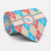 ビーチアーガイルメンズネックタイで ネクタイ (ロール)