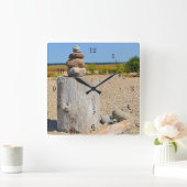 ビーチアートウォールクロック スクエア壁時計 (ホーム)