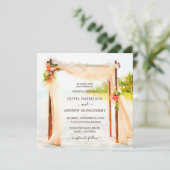 ビーチアーバーウォーターカラー 招待状 (スタンド正面)