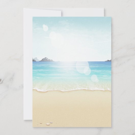 ビーチアーバーウッドアーチフローラトロピカル結婚ズ 招待状 (裏面)