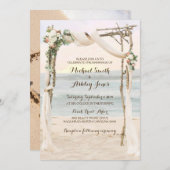 ビーチアーバーサンセットウェディング招待状 招待状 (正面/裏面)