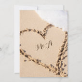 ビーチアーバーサンセットブルーオーキッド結婚式招待状 招待状 (裏面)