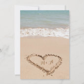 ビーチアーバーバラトロピカル葉スサンセット結婚ズ 招待状 (裏面)