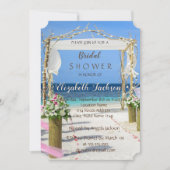 ビーチアーバーフローラブライダルシャワー 招待状 (正面)