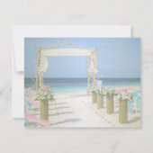 ビーチアーバーフローラ結婚のリハーサルディナー 招待状 (裏面)