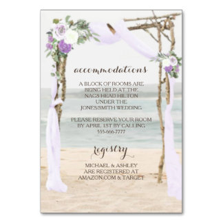 ビーチアーバーラベ結婚ンダー詳細カード テーブルナンバー