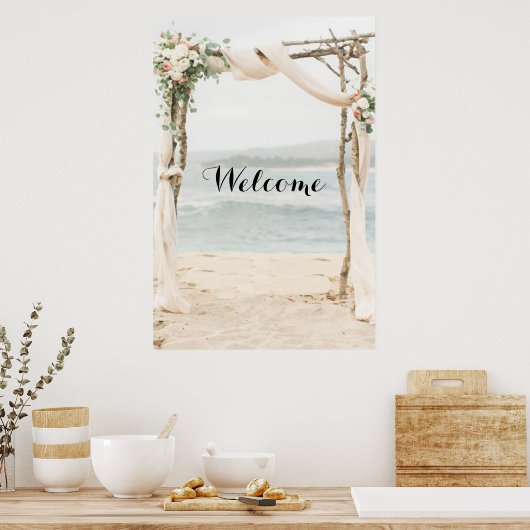 ビーチアーバー座席表またはウェルカムサイン ポスター (キッチン)