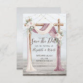 ビーチアーバー文字列ライト日付を保存 セーブザデート (正面/裏面)