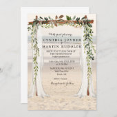 ビーチアーバー結婚式招待状 招待状 (正面/裏面)