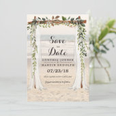 ビーチアーバー結婚式・Save the Date招待状 招待状 (スタンド正面)