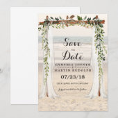 ビーチアーバー結婚式・Save the Date招待状 招待状 (正面/裏面)