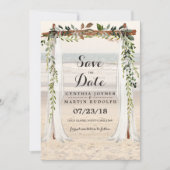 ビーチアーバー結婚式 Save the Date 招待状 (正面)