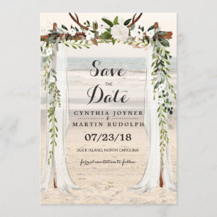 ビーチアーバー結婚式 Save the Date 招待状